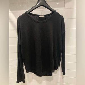 Rag & Bone knit long sleeve black shirt